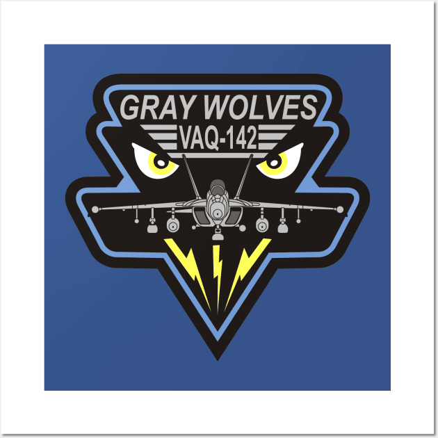 VAQ142 Gray Wolves Wall Art by MBK